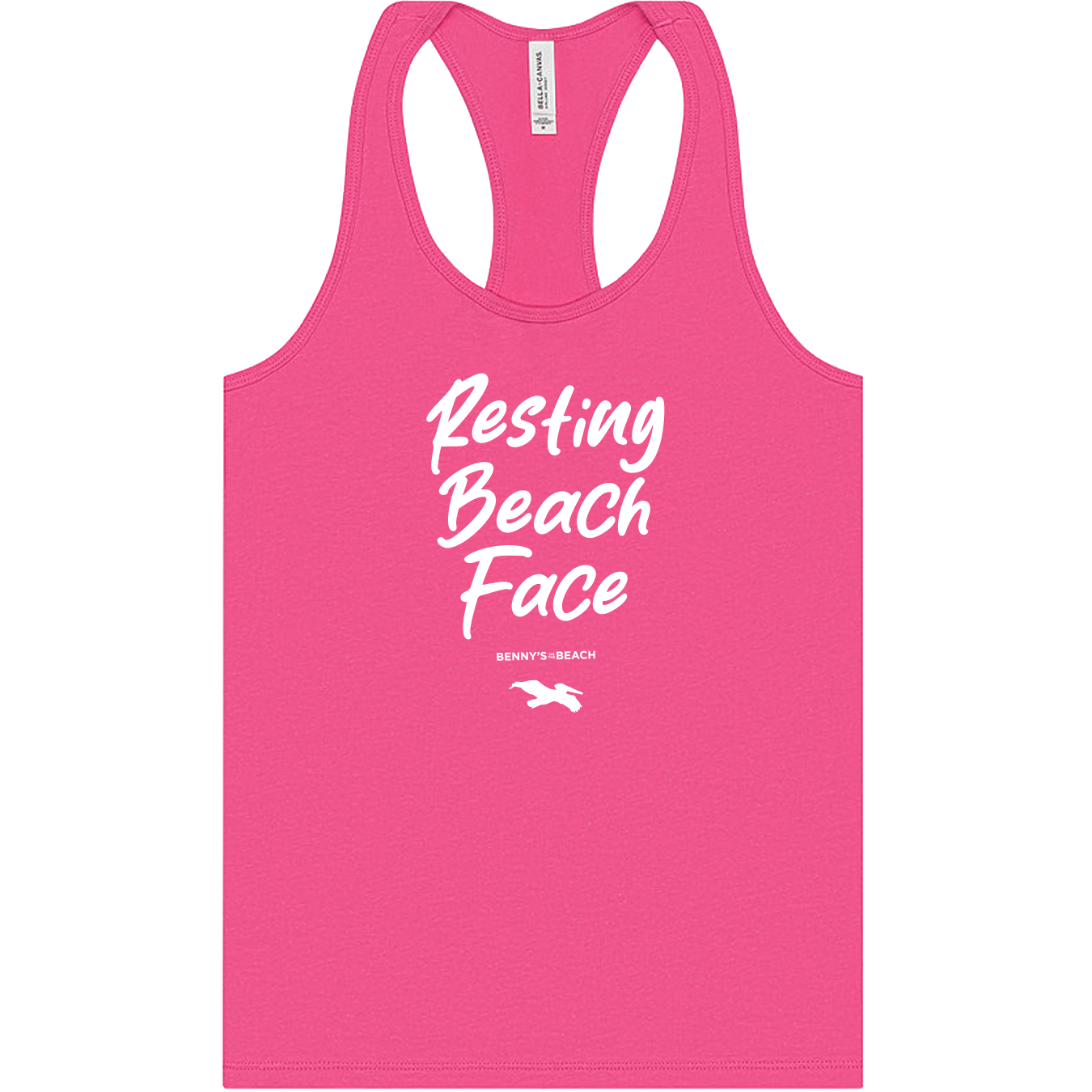 Resting Beach Face Racerback Tank Top - Women's