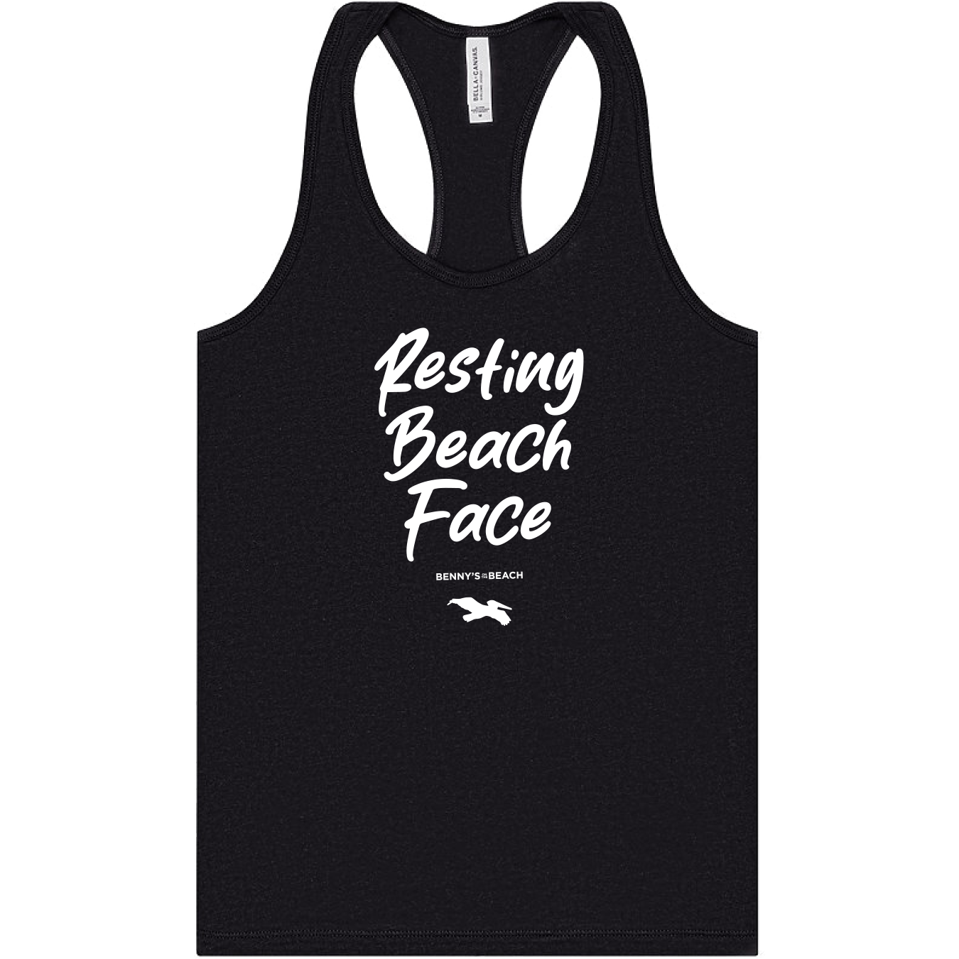 Resting Beach Face Racerback Tank Top - Women's