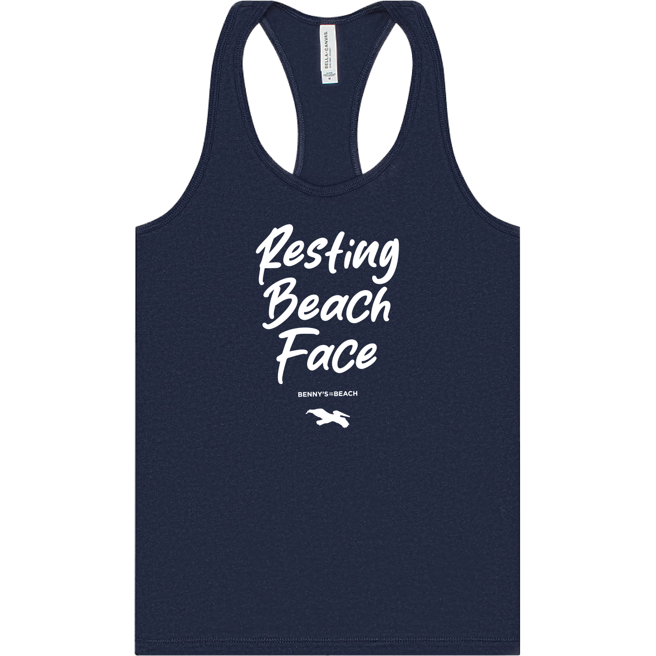Resting Beach Face Racerback Tank Top - Women's