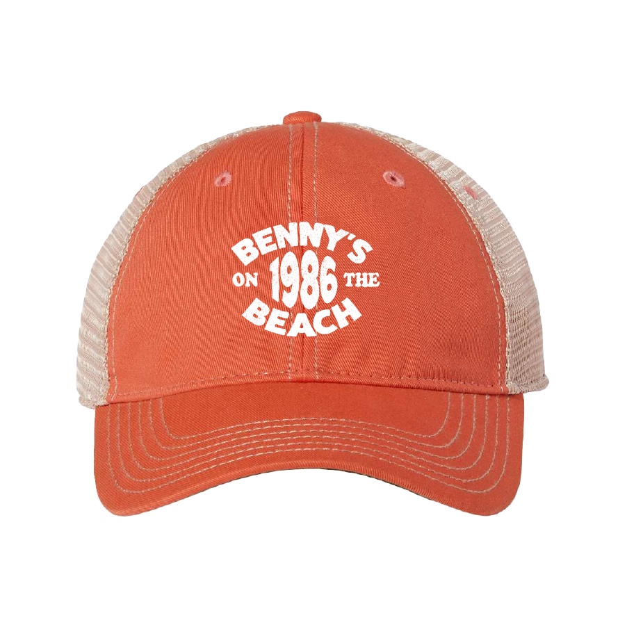 Coral Embroidered Meshback Hat