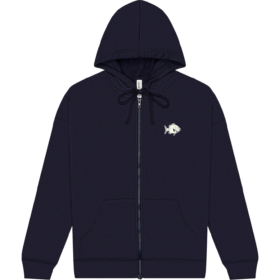 Fish Zip-Up Hooded Sweatshirt - Unisex